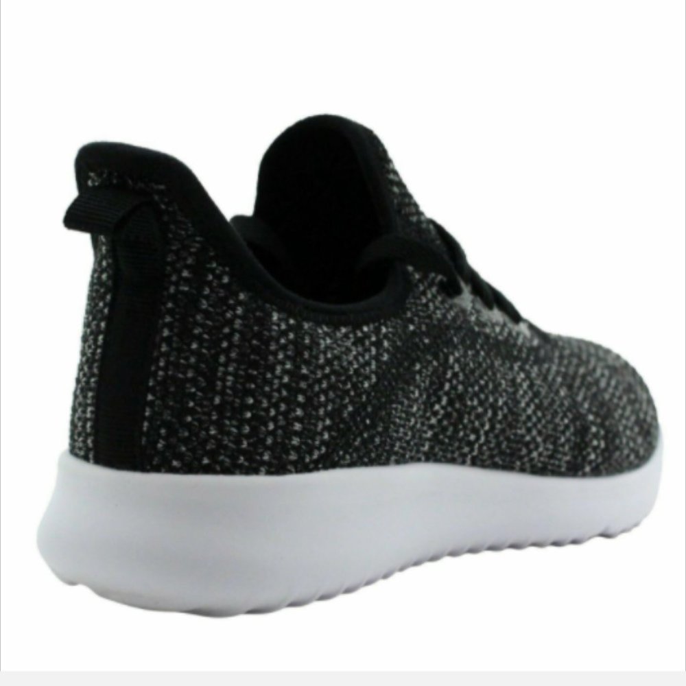 ATHLETIC WORKS Sneakers Womens Black White Comfort Trainers Memory Foam Shoes - Picture 6 of 7